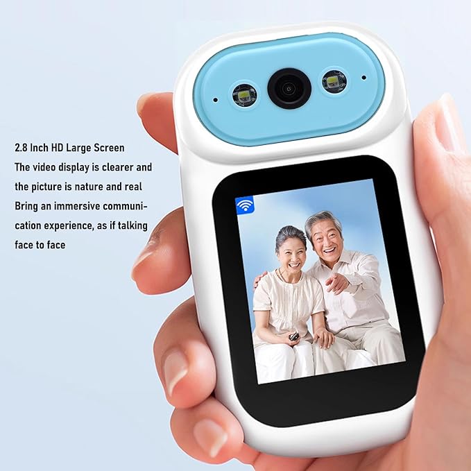 Yunir 2 Way Video Camera 5MP Full HD Video Call Security Camera with AI Human Detection 2.8 Inch Screen 2.4G WiFi for Home Security with 32GB Memory Card