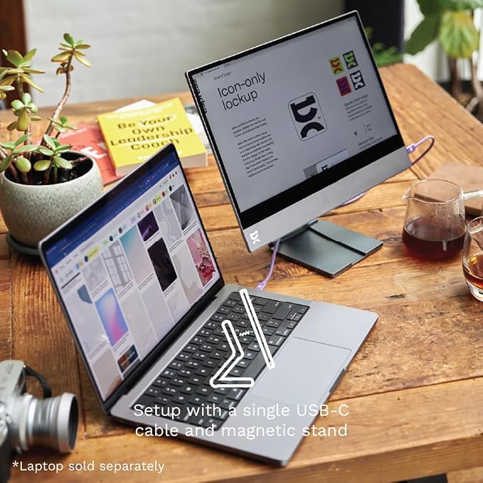 espresso Displays 15 inch Touch Portable Monitor with Adjustable Stand | Ultra-Slim 1080p Full HD USB-C Touchscreen Display for Laptop Mac PC Gaming and Travel