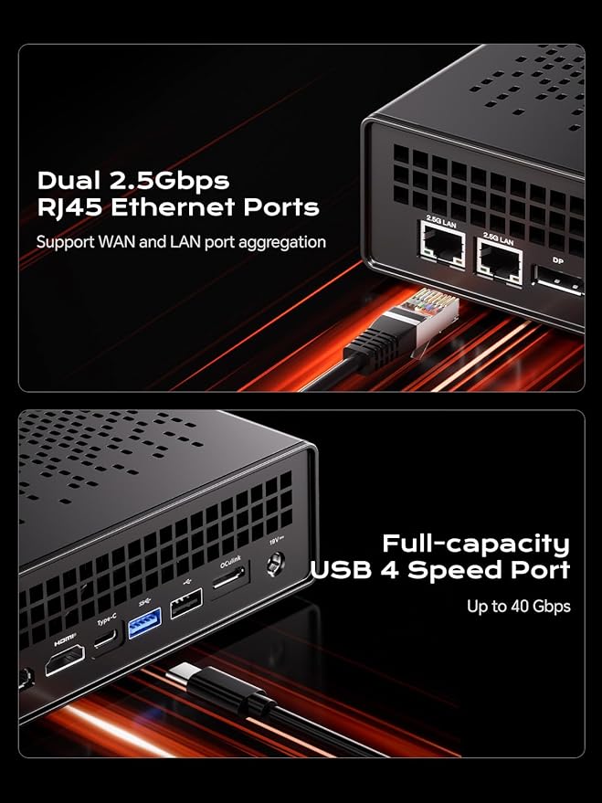 MINISFORUM Mini Workstation MS-A1 Barebone with AMD Ryzen 9 9950X (Zen 5 16 cores/32 Threads up to 5.7 GHz) Mini PC OCuLink Dual 2.5G LAN 4× M.2 PCIe HDMI/DP/USB-C Without RAM/SSD