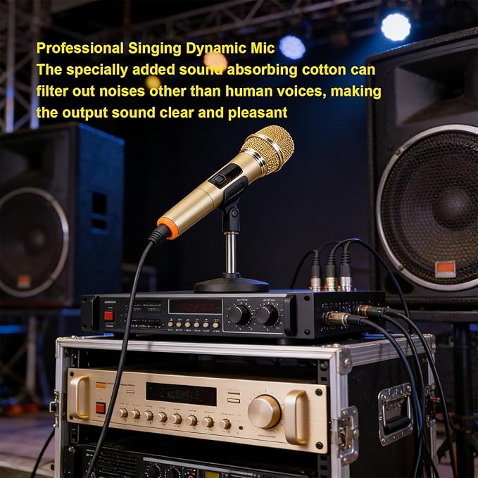 2.4G Wireless Microphone Professional Dynamic Mic with USB Receiver for Outdoor Stage Karaoke Computer Phone Speaker