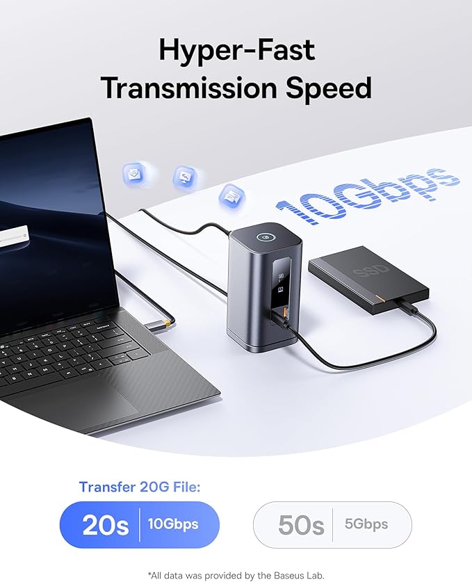 Baseus Laptop Docking Station 11 in 1 Triple 4K Display HDMI/DP 10Gbps USB A/C Fast Data PD 100W Ethernet Audio USB C Docking Station for Windows/Dell/HP/Lenovo/Asus/Acer/Mac (Include Charger)