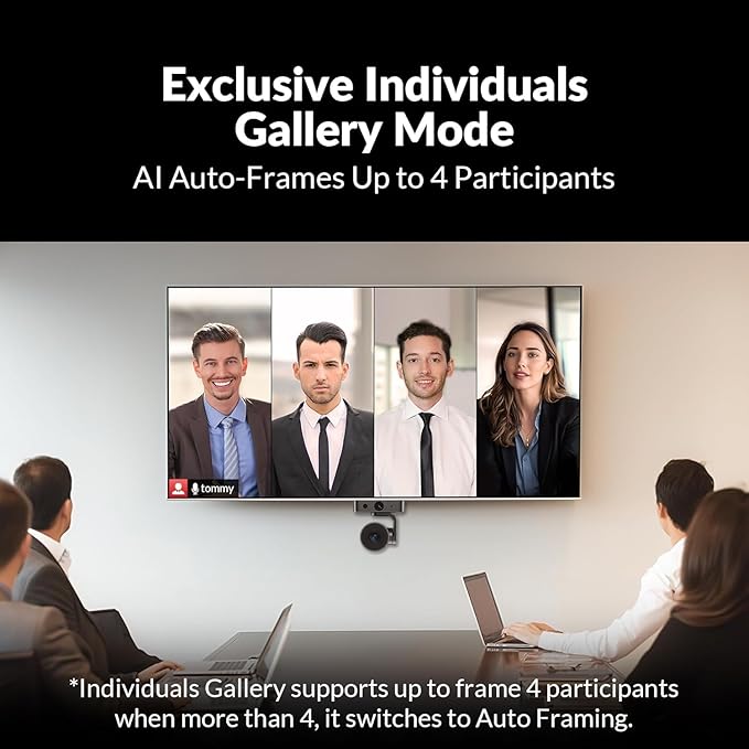 AV Access 4K Conference Room Camera Dual Lens Cam(4K AI Tracking and 1080P Panoramic)15x Zoom(3X Optical) 120° FOV Auto Framing Individuals Gallery Works with MeetTeamsZoom