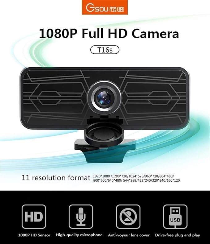 Computer Camera USB 2.0 PC Camera 1080P Video Record HD Webcam Web Camera with MIC for Computer for PC Laptop
