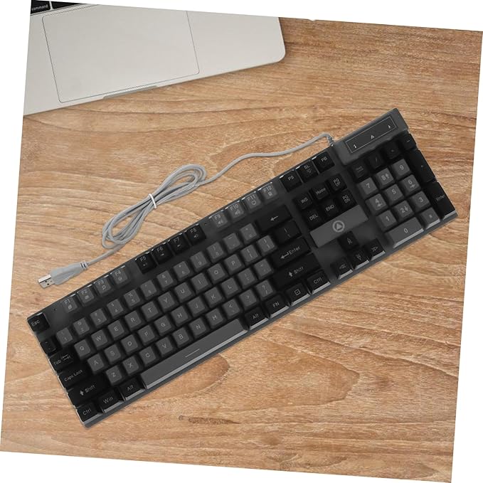 Gaming Keyboard Keys RGB Backlit Full USB Wired Design Ergonomic Mechanical Feel for Enhanced Typing for Gamers and Office Use