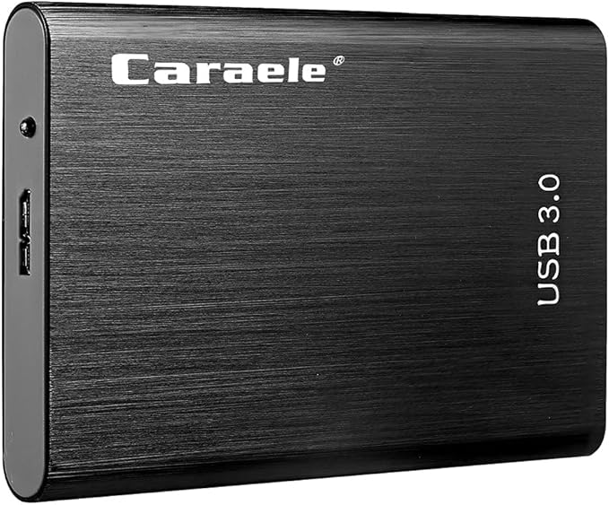 Portable SATA External Hard Drive HDD 2TB 1TB 500GB USB3.0 Ulra-Fast File Transfers (1TB Black)