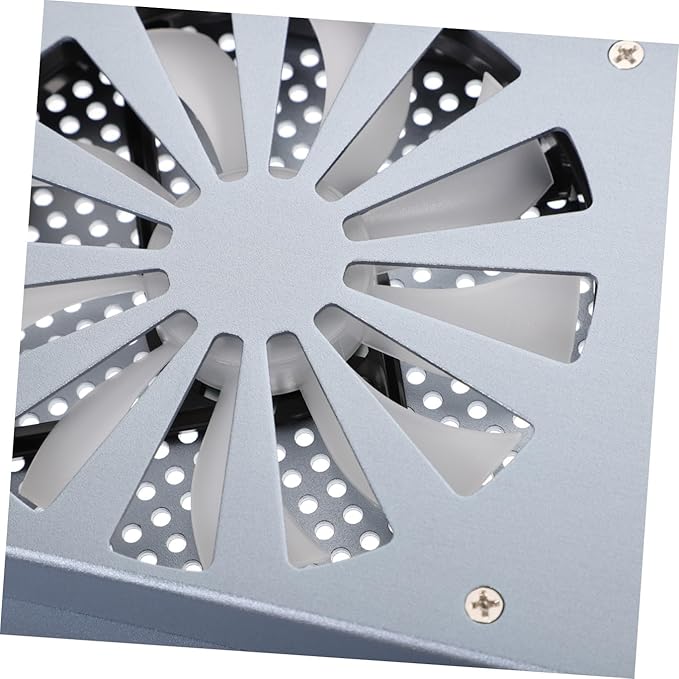 Laptop Cooling Pad Aluminum Alloy Stand with Quiet Fan for Notebooks to 17.3 Inch Ventilated Cooling Support for Home Office Use Gray