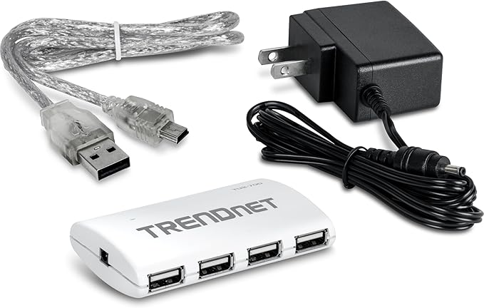TRENDnet 7-Port USB 2.0 Hub TU2-700 7 x USB 2.0 Ports Backwards Compatible with USB 1.1 Compatible with Windows and macOS NDAA Compliant