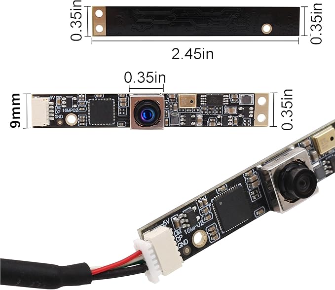 MMlove Auto Focus USB Camera Module Full HD 16MP 10FPS HFOV68° Webcam with Microphone USB2.0 PC Streaming Camera Laser Engraver Webcam for Raspberry Pi YouTube Online Teaching