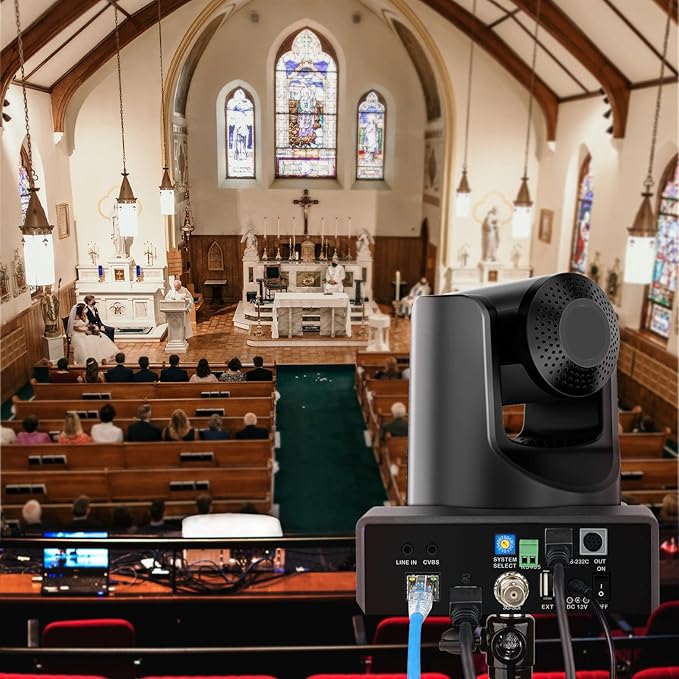 NDI PTZ Camera 30X Optical Zoom 3G-SDI &amp HDMI/IP Outputs POE Support Broadcast Live for Church &amp Education