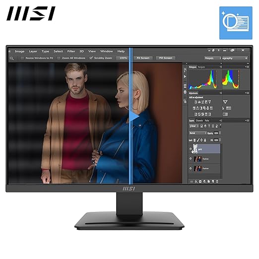 msi PRO MP243L E14 24-inch IPS 1920 x 1080 (FHD) Gaming Office Monitor 144Hz Adaptive-Synch HDR Ready HDMI VGA PortVESA Mountable Tilt 4-Side Slim Bezel1ms Black