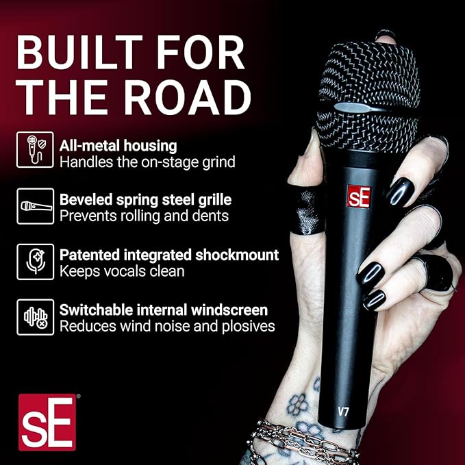 SE ELECTRONICS V7 Nickel Dynamic Supercardioid Handheld Microphone Nickel