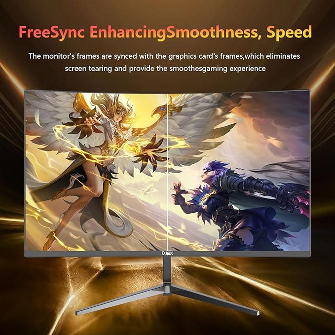 24 Inch Curved Gaming Monitor 180Hz Immersion MPRT 1ms99% sRGB HDR FHD1080P Computer Monitor FreeSync HDMI DP PortsFrameless HDR10 Eye Care VESA Mount75*75mm Ideal for Gaming Work