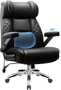 Big and Tall Office Chair Desk Computer Chair for Heavy People Oversized Executive Gaming Chair Extra Wide 500LBS Ergonomic Comfy Office Chair with Adjustable Lumbar Support &amp 5D Flip Arms