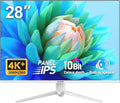 Gawfolk 28 inch UHD 4K Computer Monitor IPS Ultra HD (3840×2560p) Screen 3:2 10Bit 1.07 Billion Colours 128% sRGB Built-in Speakers 178° Wide Viewing Angle DisplayPort 1.4 &amp HDMI 2.0 White