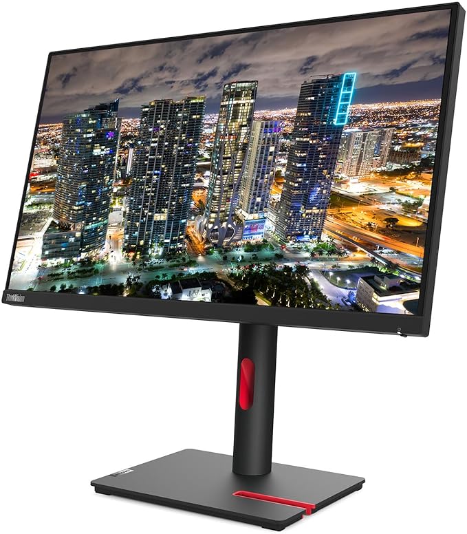 Lenovo ThinkVision T24i 24-inch 1920 x 1080 LED Backlit Full HD Widescreen LCD Monitor 2-Pack Bundle with HDMI VGA DisplayPort USB Hub