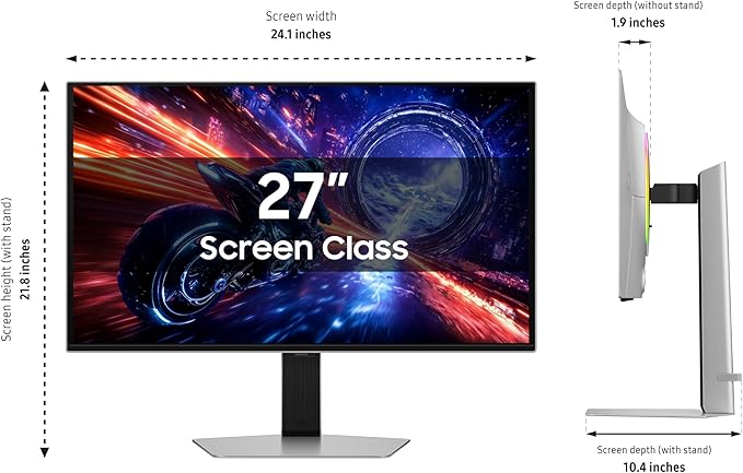 Samsung 27” Odyssey OLED G6 G60SF QHD QD-OLED Gaming Monitor 500Hz Refresh Rate 0.03ms (GtG) Response Time G-Sync Compatible VESA DisplayHDR TrueBlack 500 LS27FG602SNXZA 2025 3 Yr Warranty