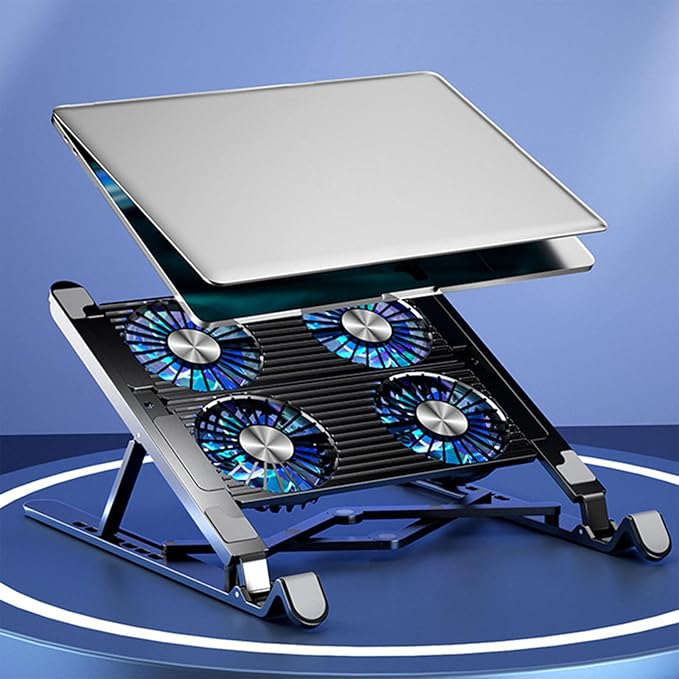Portable Laptop Cooling Pad Radiators Stand with 7 Adjustable Height Keep Your Notebook Cool and Stable Notebook Fan Cooler