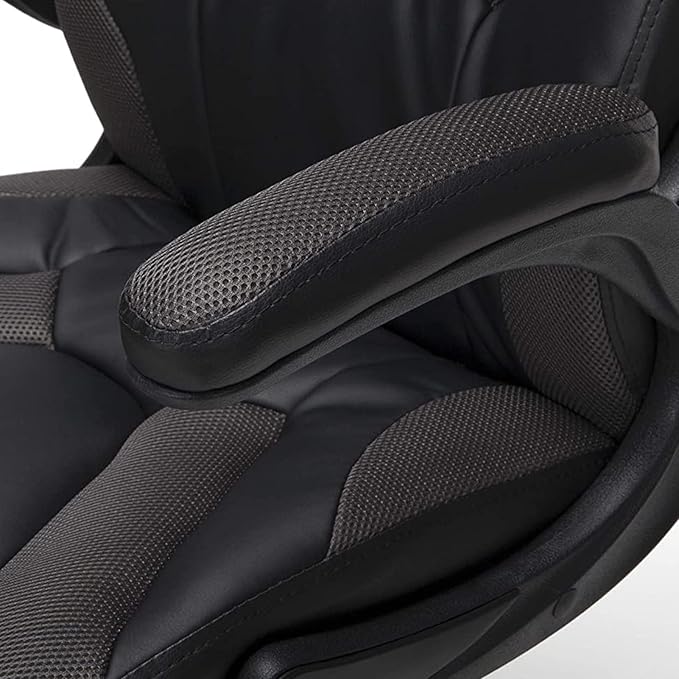 WANYE Gaming Chair Computer Chair Racing Style Cheap Office Chair Comfortable Desk Chair for Teens PU Material Height Adjustable Silent Roller. Grey
