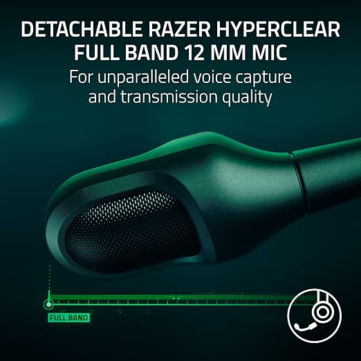 Razer BlackShark V3 Pro Wireless ANC Gaming Headset for PS5: Full Band Mic - 50mm Drivers - 2.4 GHz Bluetooth 3.5mm - Works with PC Mac Nintendo Switch Smartphone - Long Battery Life - White