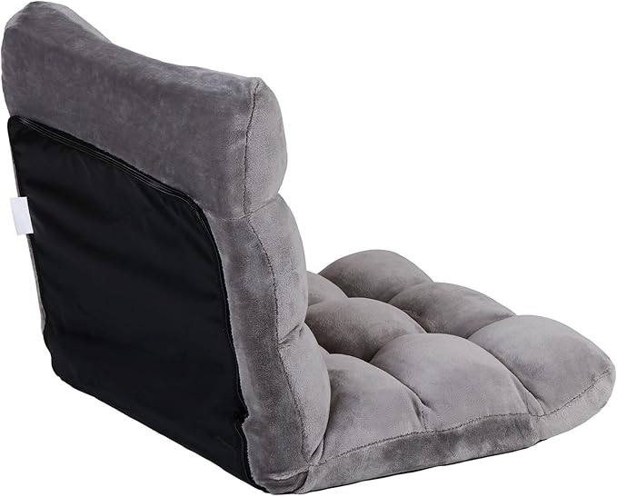 SUPER DEAL 14-Position Folding Floor Chair Gaming Sofa Cushioned Padded Reclining Bed Lounge Couch Seating for Comfy Reading Reading Gaming Relaxing Watching TV