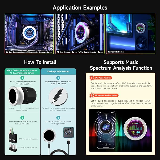 waveshare 2.8inch Round LCD Display CPU/GPU Cooler Silver
