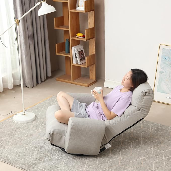 Adjustable Head and Waist Game Chair Lounge Chair in The Living Room 360 Degree Rotatable Sofa ChairRotatable Seat Leisure Chair