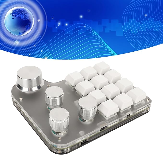 YWBL-WH Blue Switch Keyboard Customizable RGB Lighting Gaming KeyPad 3 Connectivity Options for Gaming Music Office Tasks