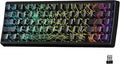 HITIME x XVX M67 60% Percent Keyboard Wireless QMK/VIA Black Spider Web Gaming Keyboard Tri-Mode Thocky Creamy Mechanical Key Board Hot Swappable Gasket Mount RGB IMD Tech for Win/Mac