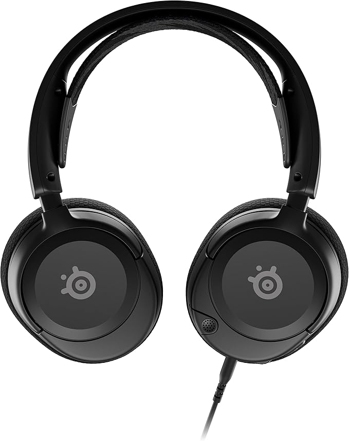 SteelSeries 61606 Arctis Nova 1 Gaming Headphones Wired Sealed Type Compatible with PC PS5 PS4 Switch Bi-Directional Microphone Noise Canceling Space Audio Hi-Fi Sound Adjustable Black