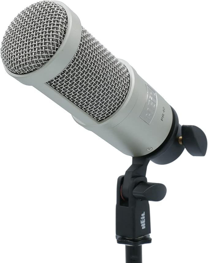Heil PR 40 Dynamic Microphone for Streaming Podcast Recording and Broadcast XLR Microphone for Live Music Wide Frequency Response Smooth Sound Superior Rear Noise Rejection - Champagne