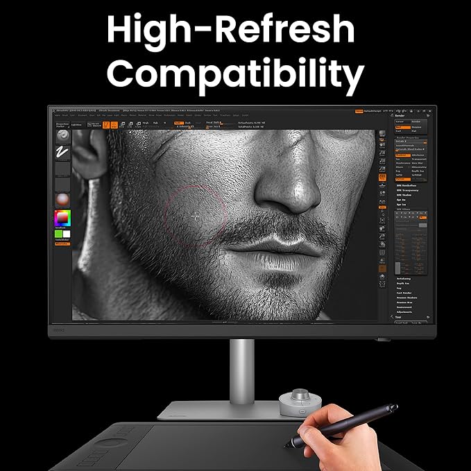 BENQ PD3226G 31.5 4K UHD (3840 x 2160) @144 Hz Designer Monitor 5 ms HDR10 Integrated Speakers USB Hub Swivel Tilt Rotation Height Adjustments (Renewed)