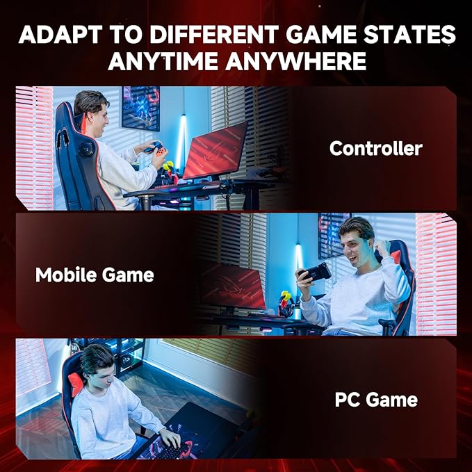 GTPLAYER Gaming ChairGamer Chair with Bluetooth and Adjustable BackrestSeat Height Adjustable Computer Chairs with 3D ArmrestsVideo Game Chair with Footrest Speakers (Red)