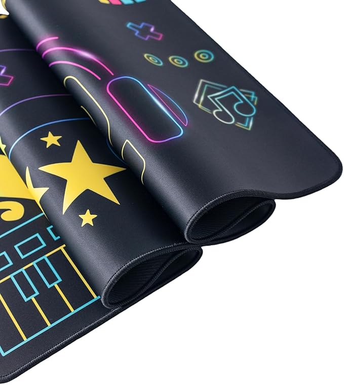 Mouse Mat Collaboration Series Kagamine Rin &amp Len 35.4x15.7 Inch Extended Gaming Desk Pad Non-Slip Rubber Base