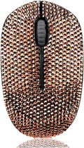 Bling Dazzling 2.4G Wireless Mouse Covered with Crystal Diamond Rhinestone for PC Tablet Laptop Notebook Great Gift idea for Her - Rose Gold