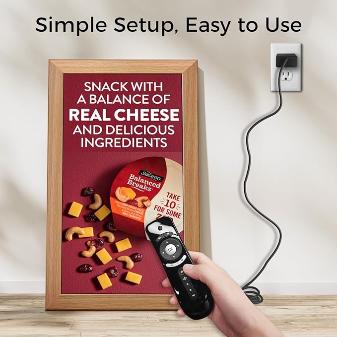 Sungale 21.5 Commercial Digital Signage Desktop and Wall-Hanging Auto Rotate in Landscape and Portrait Mode HD IPS LCD Screen Remote Content Management Anytime Anywhere