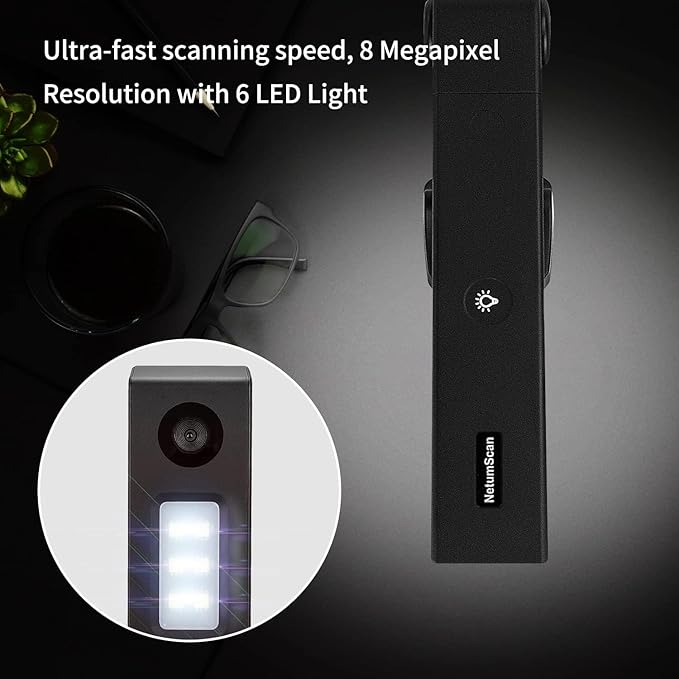 NetumScan Book &amp Document Camera Multi-Language OCR and English Article Recognition by AI Technology Real-time Projection Video Recording Foldable &amp Portable Capture Windows/MAC/Linux- N