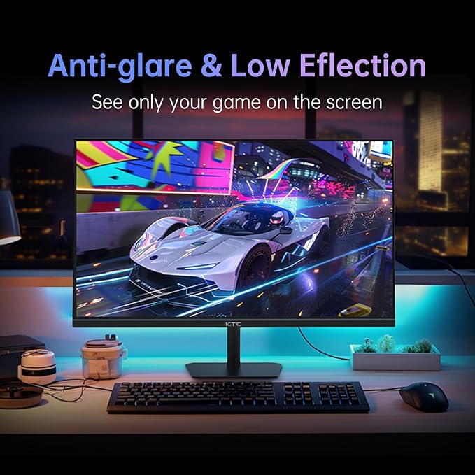 KTC 24.5'' Gaming Monitor 180Hz FHDFast IPS 1080P 1 ms 128% sRGB HDR10Freesync HDMI x 2 /DP x 1 VESA Tilt Adjustable Xbox PS5 Switch (HDMI Cable Included) (Renewed)