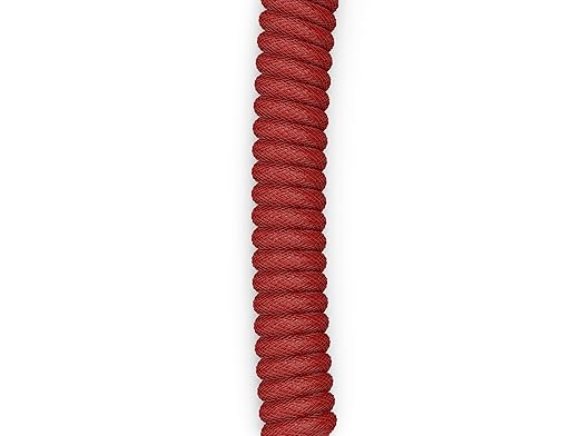 GLORIOUS Coiled Keyboard Cable – Coiled USB C Cable Artisan Braided Cables for Mechanical Gaming Keyboard Coiled Cable - Custom Keyboard Cable (Red)