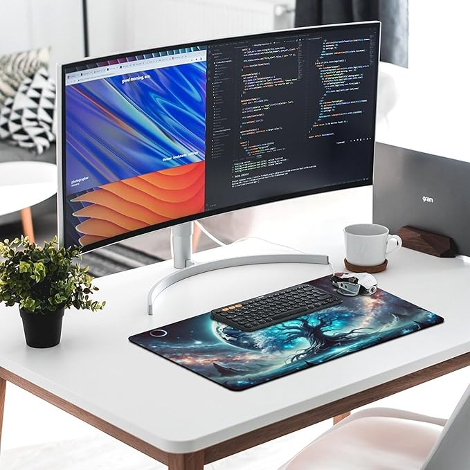 Tree of Life Mouse Pad Gaming Mousepad 30 x 16 Inch Large Desk Mat Keyboard Pads Extend Long XL Mouse Mat with Non-Slip Base Desk Accessories for Home Office Keyboard Mouse