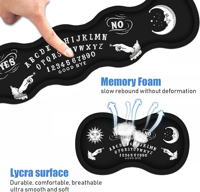 Ergonomic Keyboard Wrist Rest and Mouse Pad Wrist Rest Set Large XXL Gaming Mousepad 31.5x 11.8 Memory Foam Easy Typing Pain Relief Multifunctional Desk Mat for Office &amp Home Ouija Board