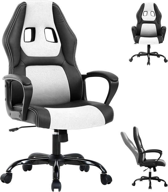 Swivel Gaming Chair Comfortable Cheap Gamer Chair for Adults with Lumbar Support Video Game Chairs with Wheels for Teens Desk Chair Gaming with Adjustable Height