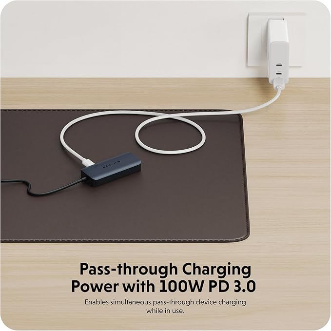 HyperDrive Next 4 Port USB C Hub for Mac PC Chromebook with 4K60Hz HDMI 2 USB-A USB C Hub 10Gbps USB-C 10Gbps 100W Power Delivery Ports