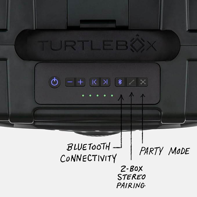 Turtlebox Original Gen 3: Portable Outdoor Bluetooth Speaker – Ultra-Loud (120dB) Waterproof (IP67) Rugged Impact-Resistant 3-Day Battery | Party Mode: Unlimited Pairing for Stereo Sound Green