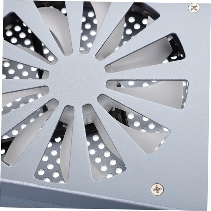 Aluminum Alloy Laptop Cooler Stand with USB Fan for Laptops to 17.3 Inch Ventilated Cooling Pad Elevated Holder for Gaming and Office Use Gray