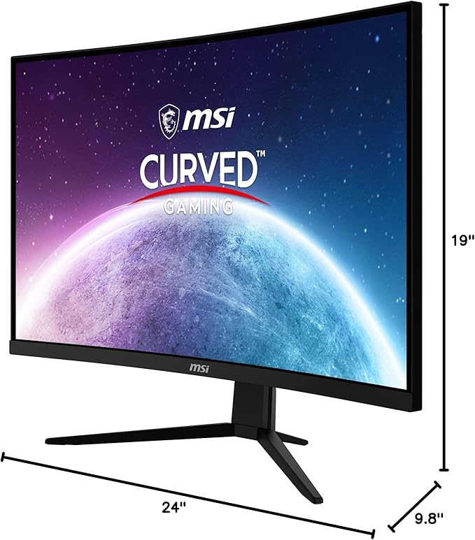 msi G273CQ 27 Gaming Monitor 2560 x 1440 (QHD) VA 170Hz FreeSync Premium HDR Ready HDMI Displayport Tilt