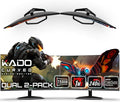 Kado 27 Class Dual Gaming Monitor Setup - 2-Pack 27 Curved 1500R 240Hz 1ms 1920x1080 Computer Monitor Parallel Gaming AMD FreeSync Premium Panoramic VESA Mount HDMI DisplayPort Built-in Speakers