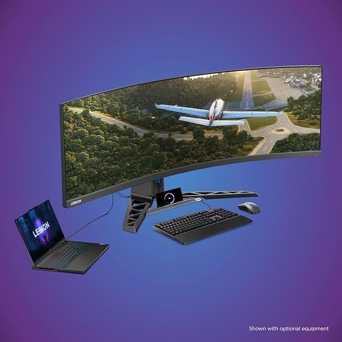 Lenovo Legion R45w-30 Gaming Monitor 44.5” 32:9 Curved DualQHD Resolution 170Hz Refresh 1ms MPRT AMD FreeSync Premium Pro HDR400 KVM USB-C RJ45 Lift/Tilt/Swivel Stand 450 nits Black
