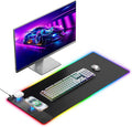 Miroddi RGB Mouse Pad with Wireless Charging Gaming Mousepad 31.5x15.75 Extra Large Desk Mat 13 Light Modes Non-Slip Rubber Base Ultra-Smooth Surface Keyboard Mat for PC MacBook Laptop