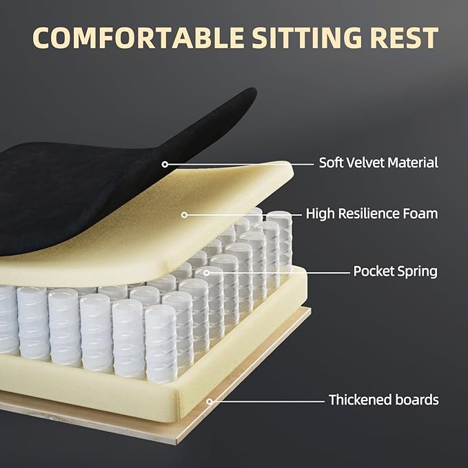 Ferghana Velvet Fabric Gaming Chair Ergonomic Gamer Chair for Adult Comfortable Video Game Chair with Footrest and Massage Lumbar Cushion Racing Reclining Office Home Computer Desk Chair Black