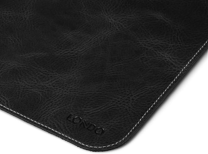 Londo Top Grain Leather Extended Mouse Pad – Large Desk Mat for Office &amp Gaming Smooth Writing Surface Non-Slip Base Durable &amp Stylish Workspace Accessory